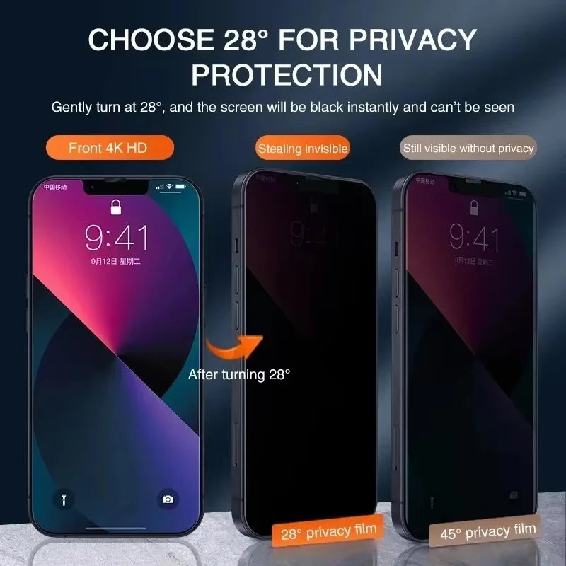 Privacy Tempered Glass Screen Protector for iPhone
