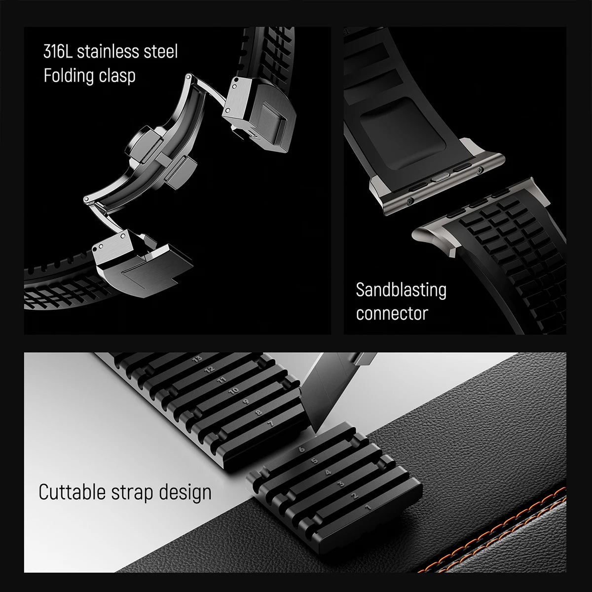 TitanSport Elite | Silicone Metal Watch Band