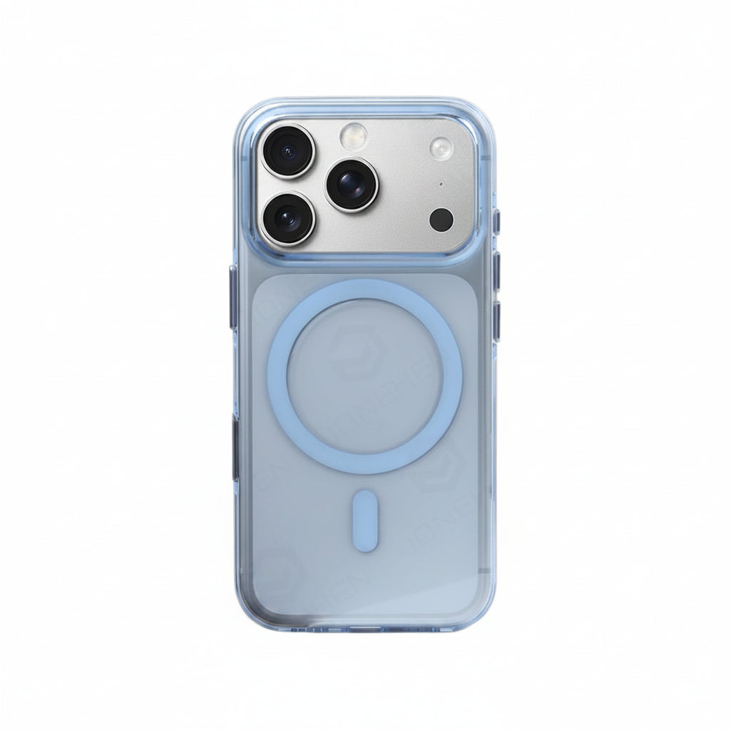 Candy Color Crystal Transparent Magnetic Case For iPhone 16 17 18 Pro Max Shockproof Smooth Clear Camera Button Cover For Magsafe
