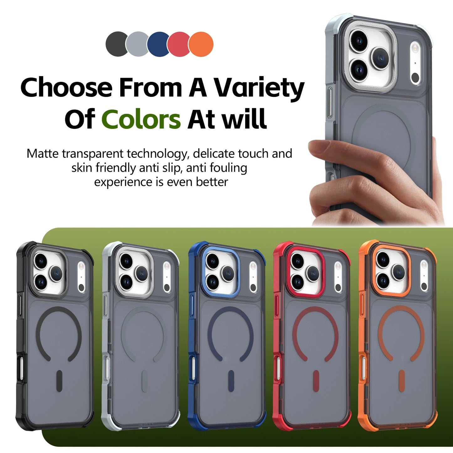 Funda de iPhone Clear Matte MagSafe Armor