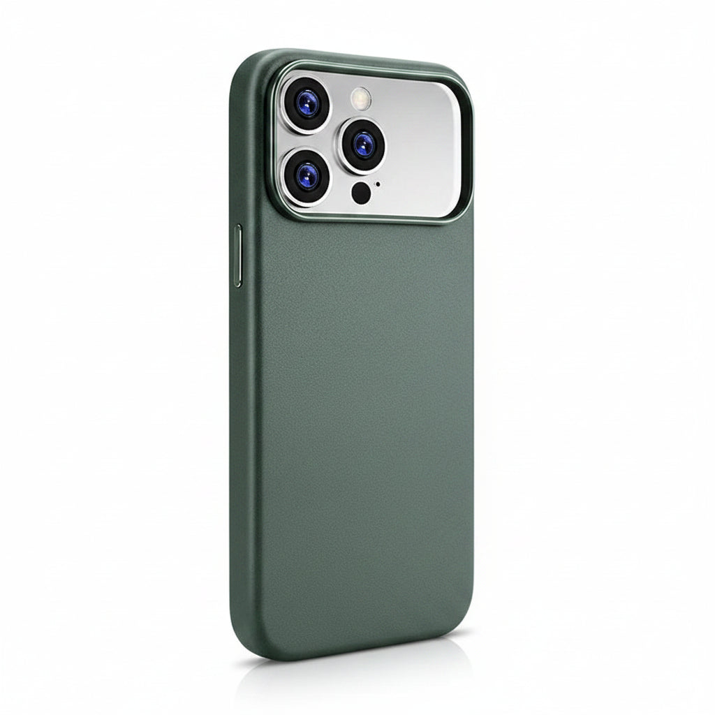 Luxury MagSafe PU Leather iPhone Case