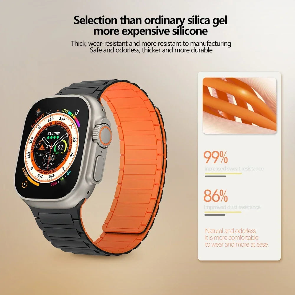 Magnetic Silicone Apple Watch Band