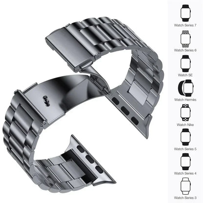 Stainless Steel Strap for Apple Watch band 44mm 45mm 38-42-40-41mm Metal link Bracelet iWatch series 10 8 7 6 5 4 3 se Ultra 49m