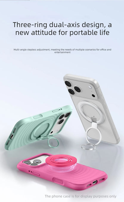 Foldable MagSafe Metal Ring Phone Stand Grip