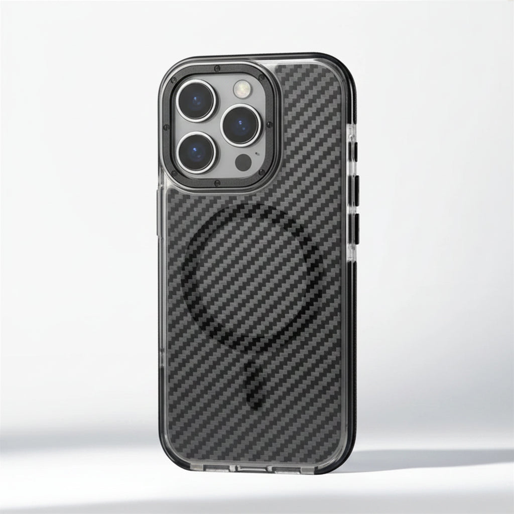 Carbon Fiber MagSafe Armor iPhone Case