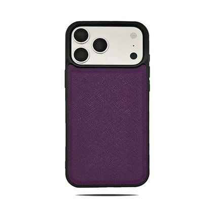 Saffiano PU Leather Luxury iPhone Case
