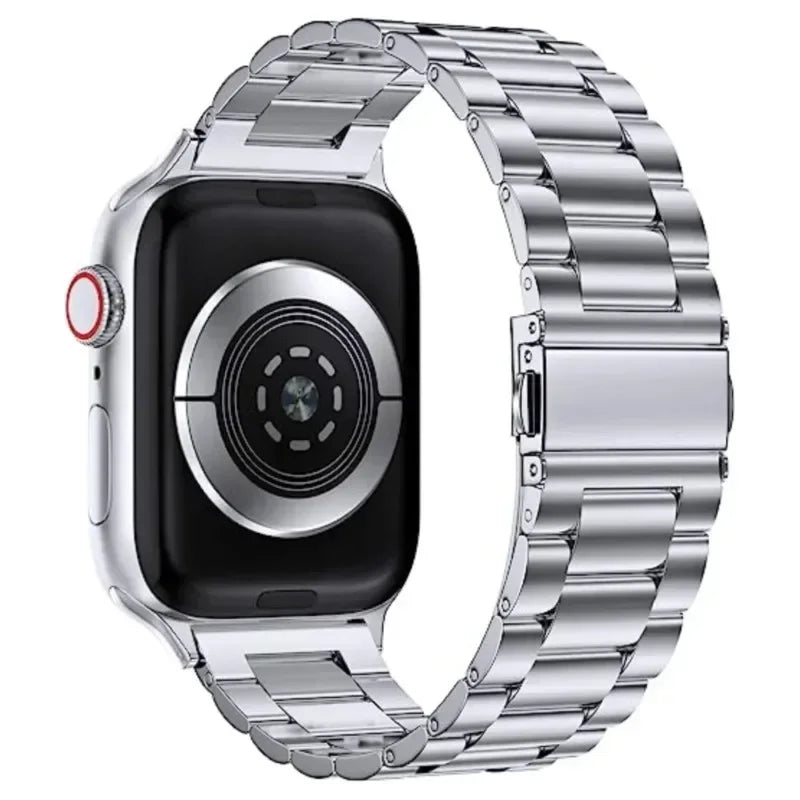 Stainless Steel Strap for Apple Watch band 44mm 45mm 38-42-40-41mm Metal link Bracelet iWatch series 10 8 7 6 5 4 3 se Ultra 49m