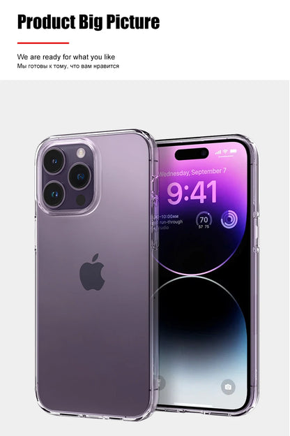 Luxury Clear Shockproof Silicone iPhone Case