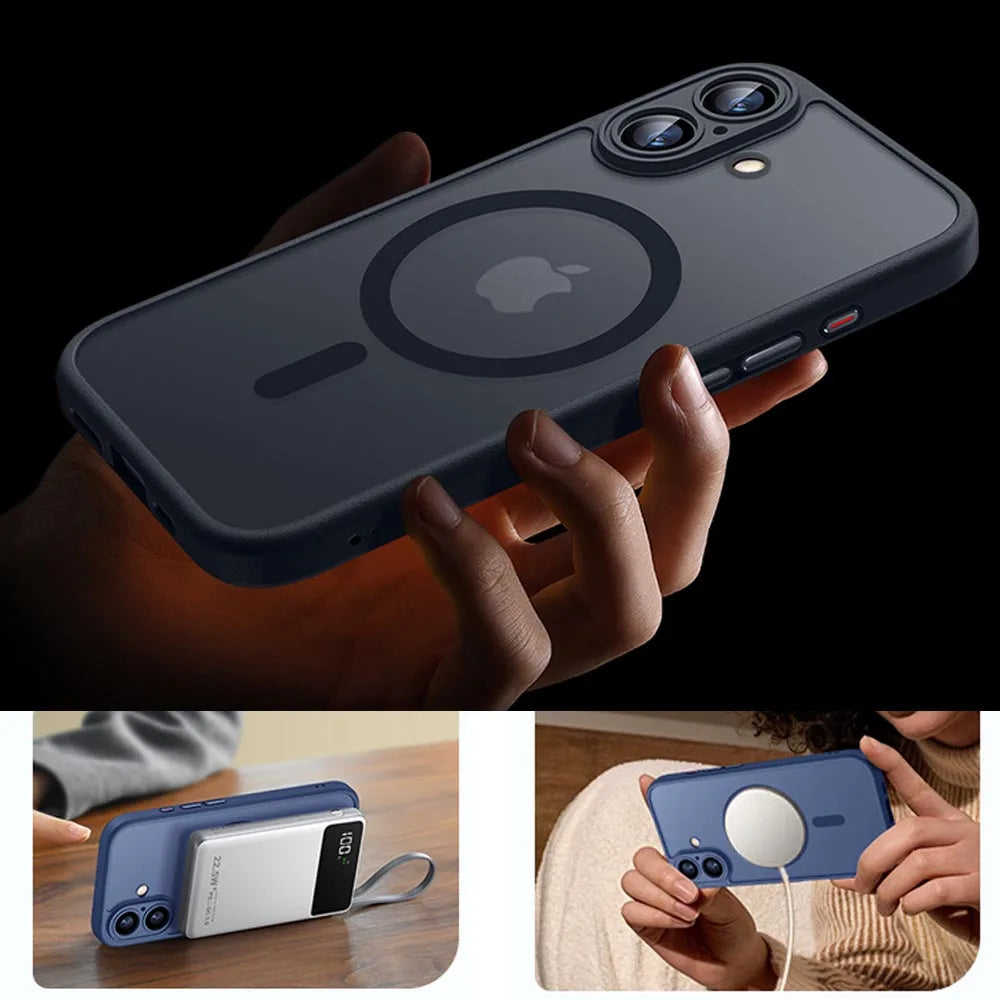 Funda de lujo mate MagSafe Armor para iPhone