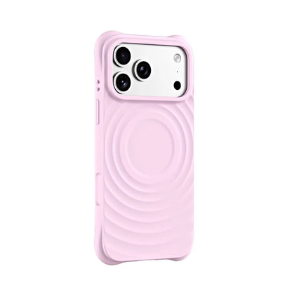Luxury Wave Pattern Phone Case For iPhone 17 Air 16 15 14 Plus 13 Pro Max For Magsafe Liquid Silicone Anti-Scratch Case Cover