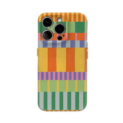 Colorful Geometric Patchwork iPhone Case