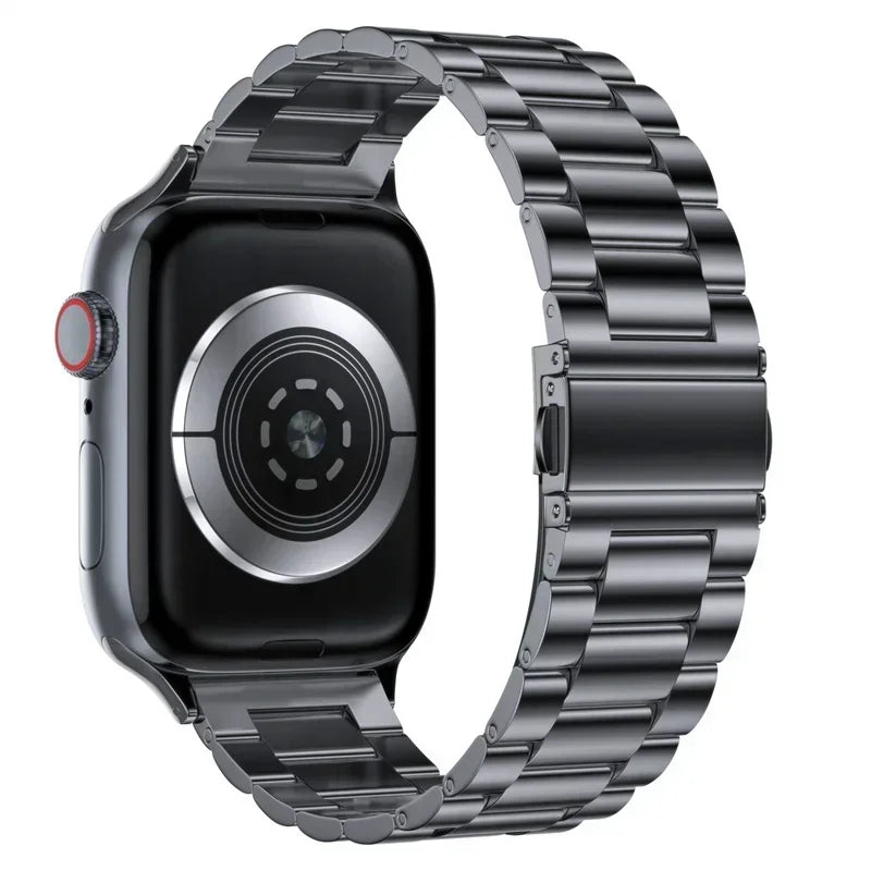 Stainless Steel Strap for Apple Watch band 44mm 45mm 38-42-40-41mm Metal link Bracelet iWatch series 10 8 7 6 5 4 3 se Ultra 49m