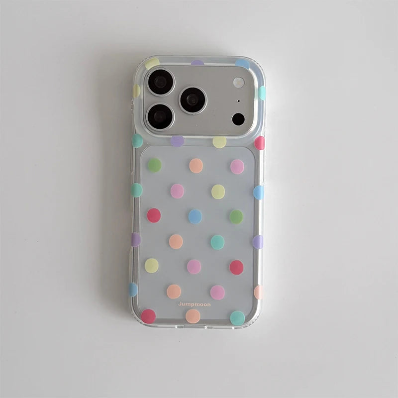 Colorful Polka Dot Silicone iPhone Case