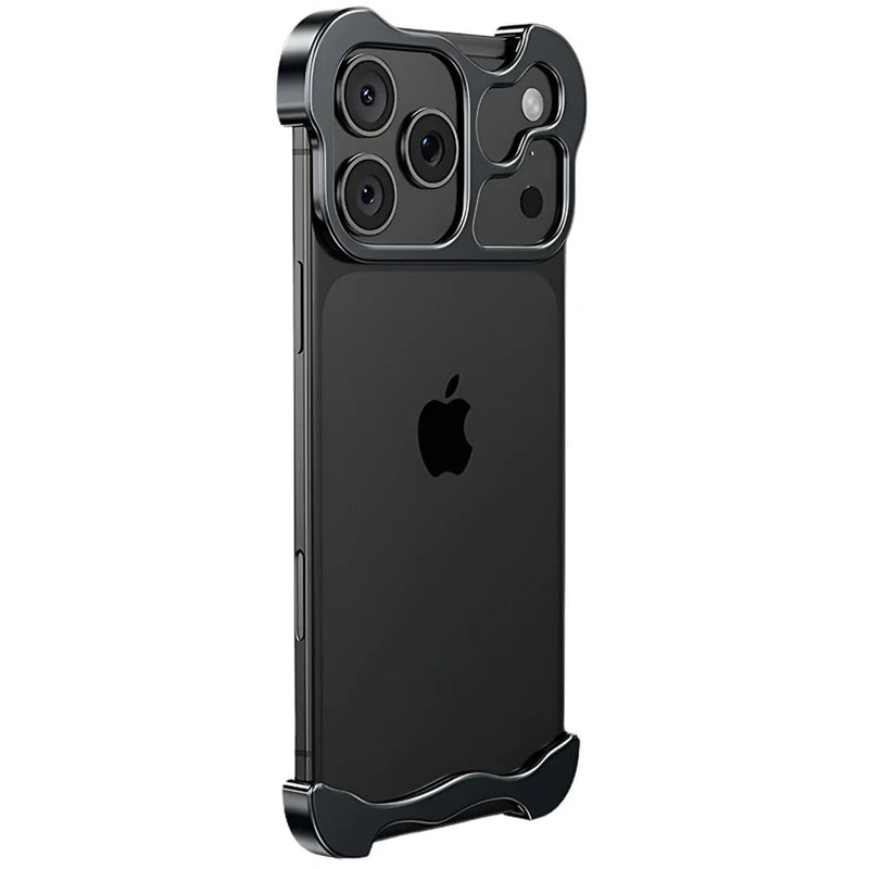 Frameless Metal Bumper Corner Case for iPhone