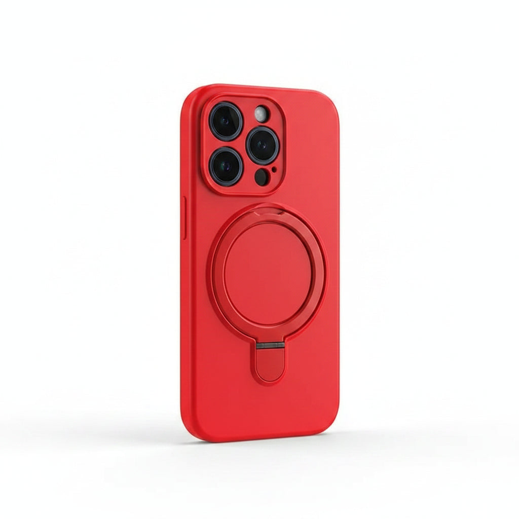 Liquid Silicone MagSafe Ring Stand iPhone Case