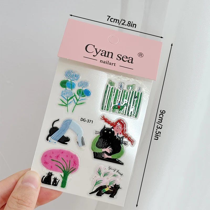 Kawaii Bloom | 3D Decorative Sticker Set