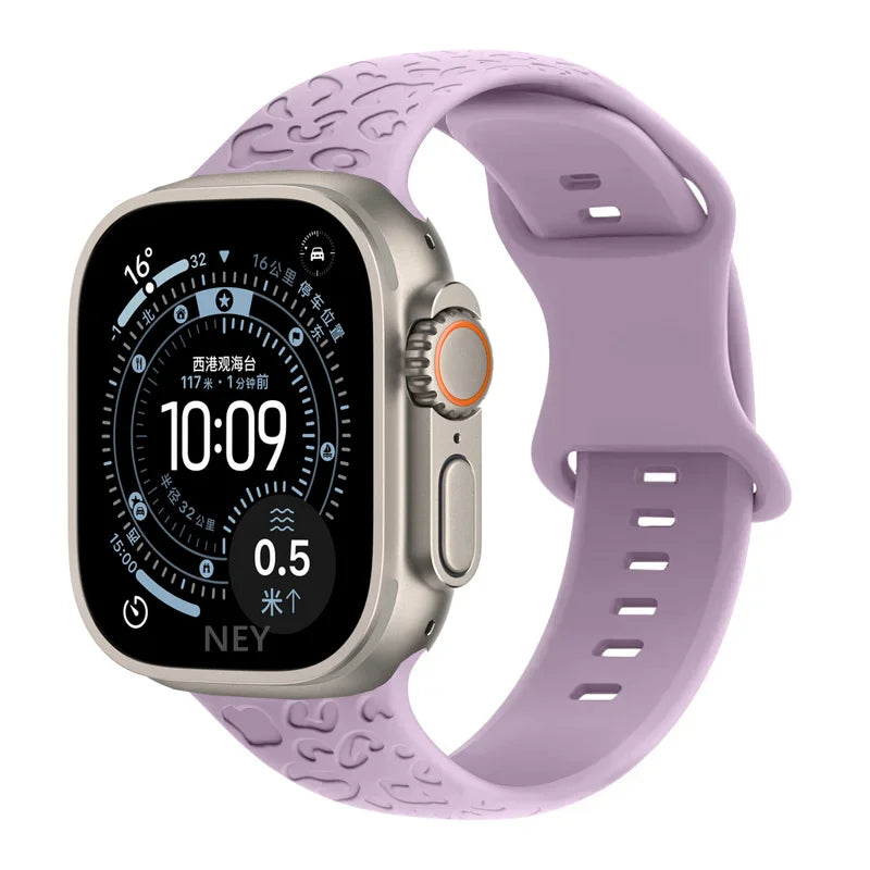 Engraved Silicone Apple Watch Band