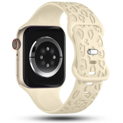 Engraved Silicone Apple Watch Band