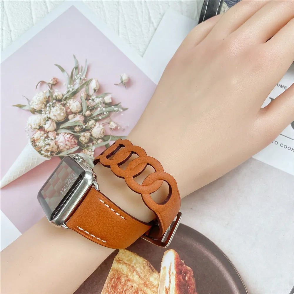 SwiftWrap | Double Tour Leather Band For Apple Watch