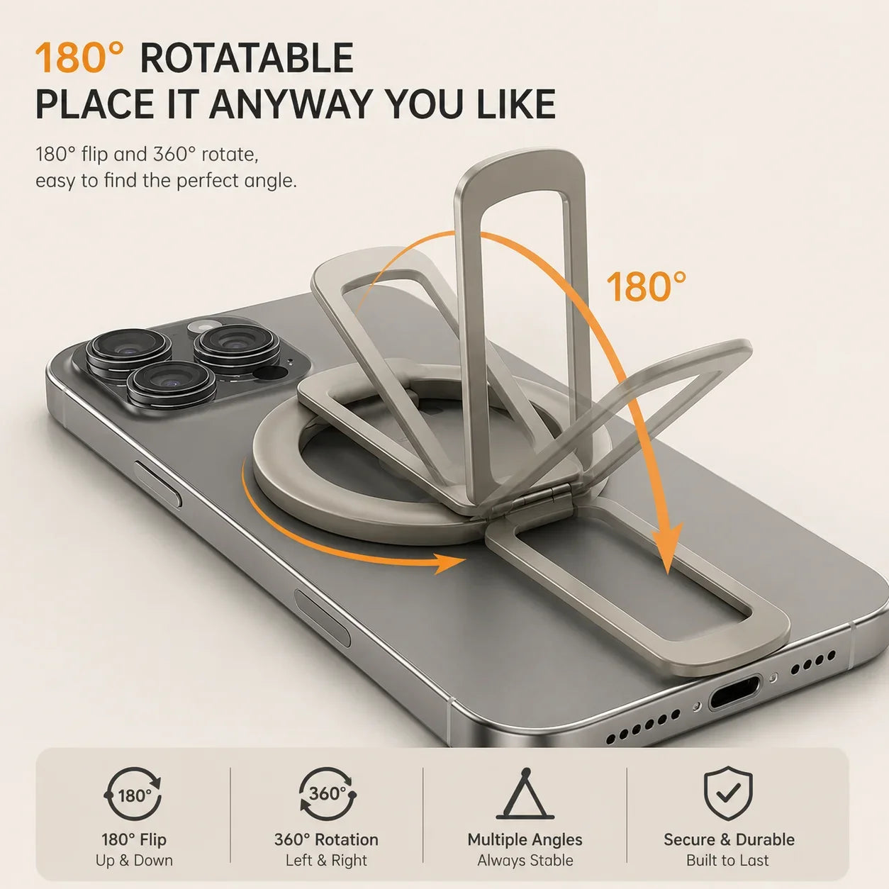 MagSafe Silicone Ring Phone Grip & Stand