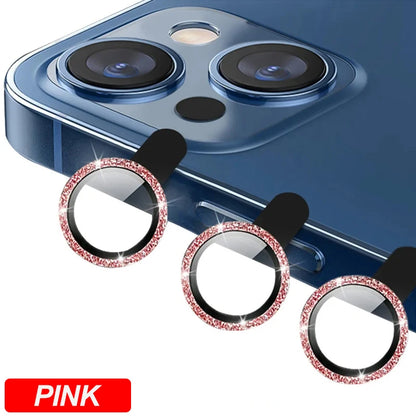Diamond Metal Camera Lens Protector for iPhone
