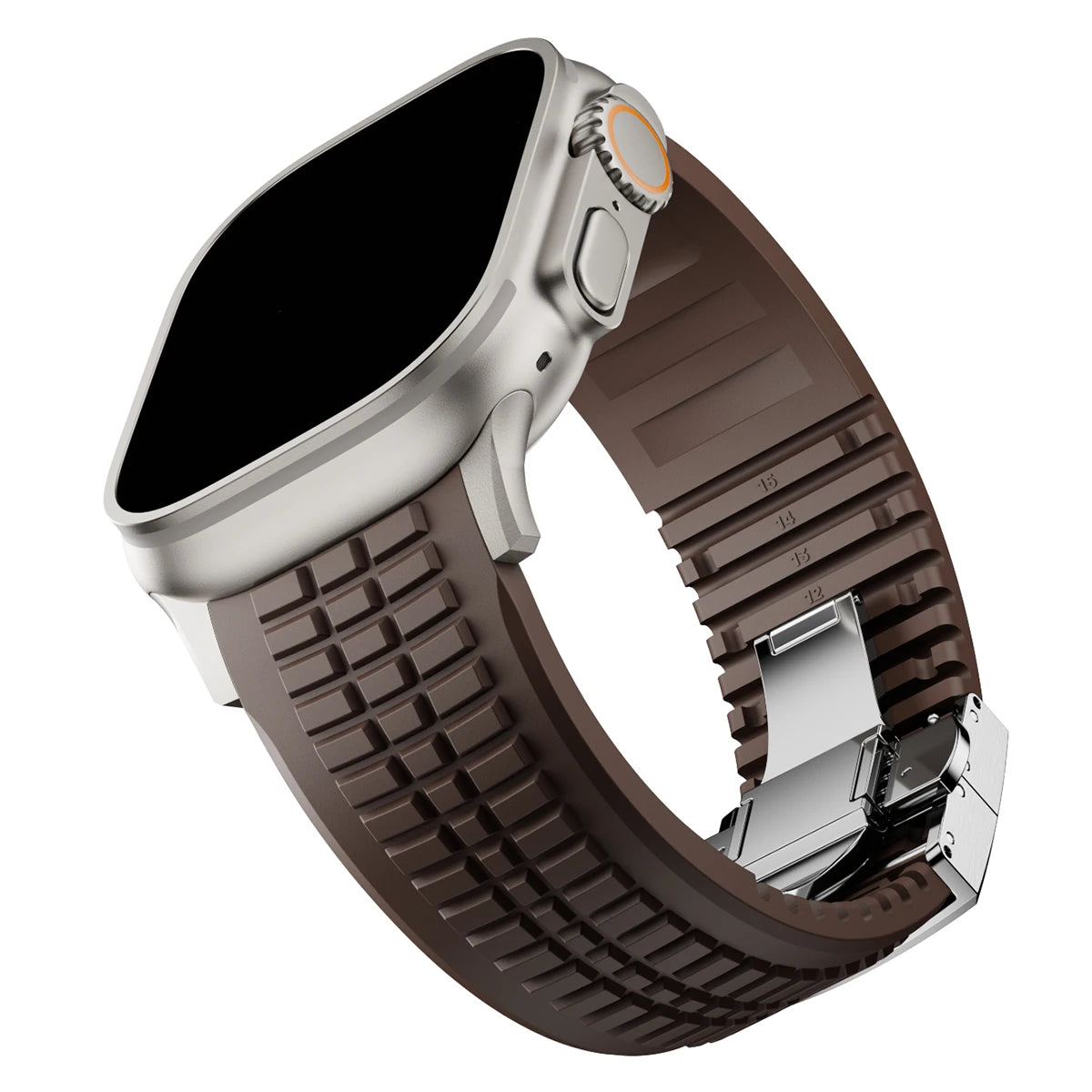 Sport Silicone Apple Watch Band with Metal Buckle