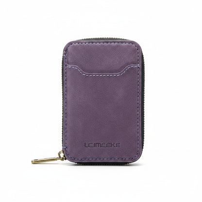 Magnetic Attraction Zipper Leather Card Slot Wallet for iPhone 17 Samsung Galaxy Google Xiaomi Phone MagSafe Magnetic Phone Bag