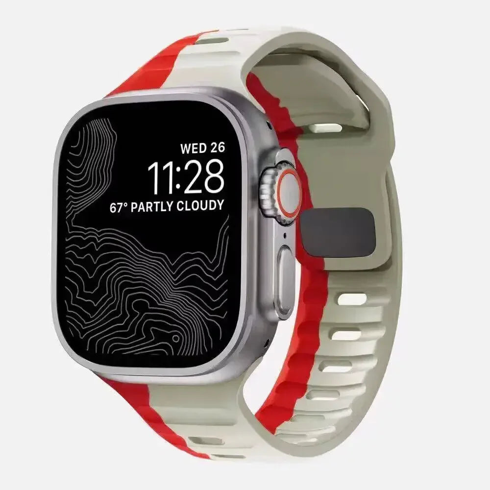 Soft Silicone Band For Apple Watch Band Ultra 49mm 44mm 45mm 46mm 41mm 42 38mm Sport Watchband iwatch Series 10 8 7 6 5 Bracelet