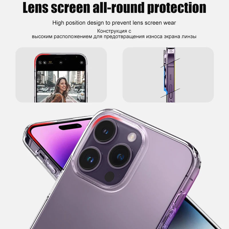 Luxury Clear Shockproof Silicone iPhone Case
