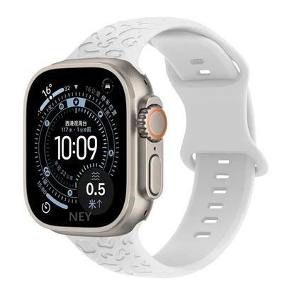 Engraved Silicone Apple Watch Band