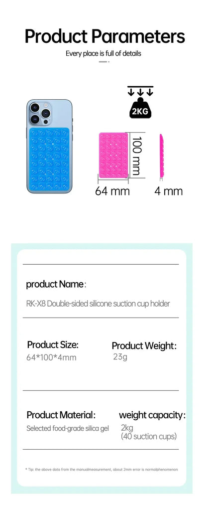 Silicone Suction Cup Phone Holder Pad