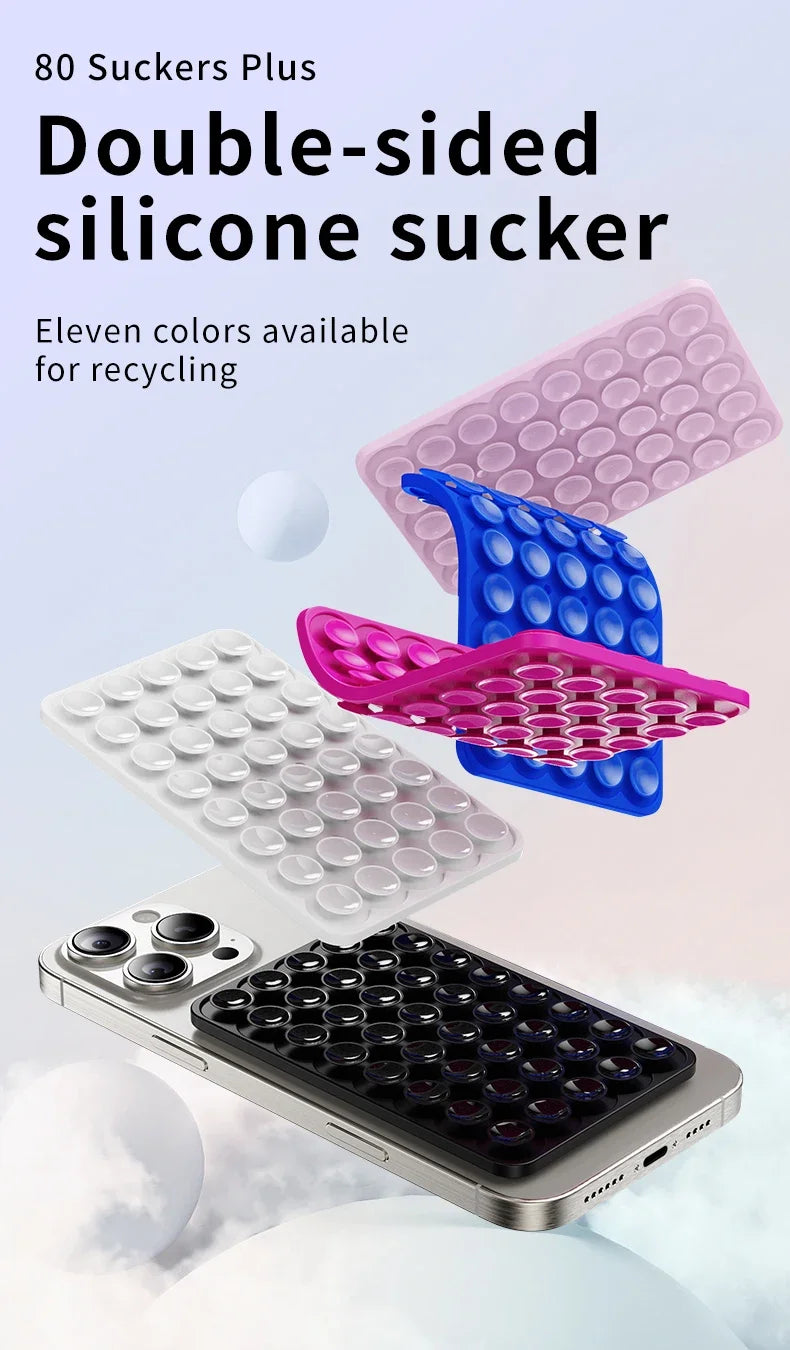 Double-Sided Silicone Suction Phone Pad