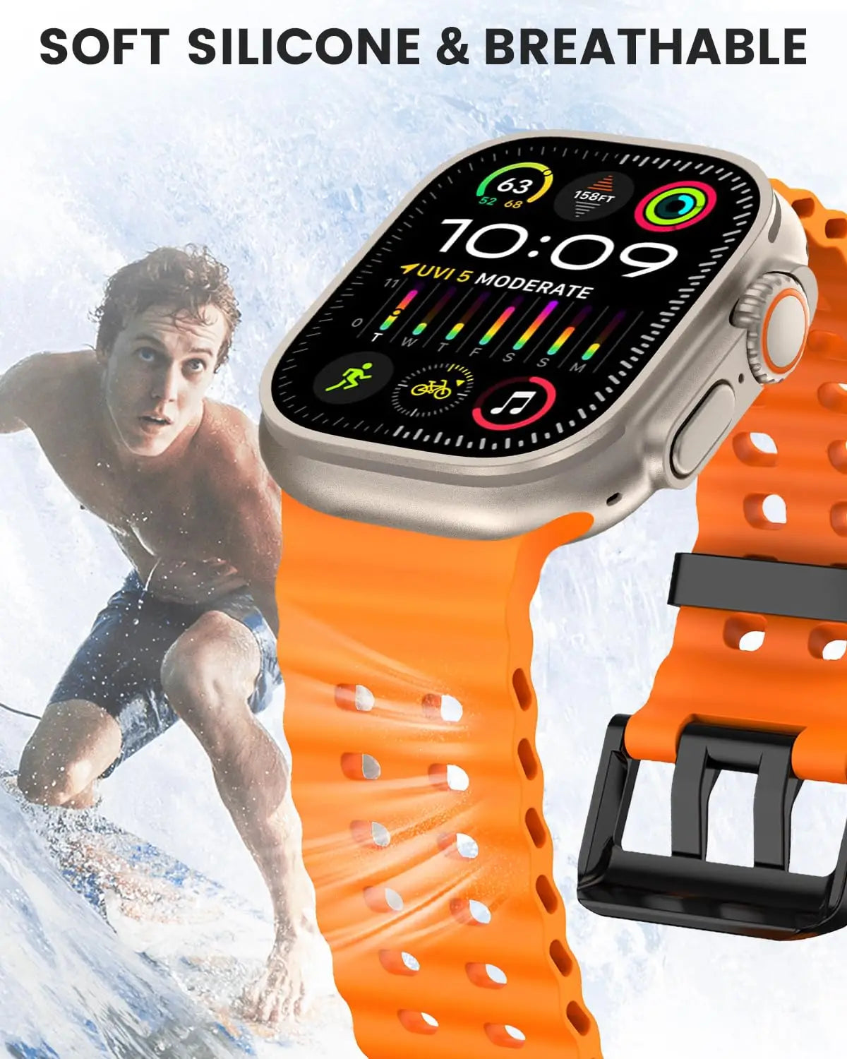 Correa deportiva de silicona para Apple Watch Ultra