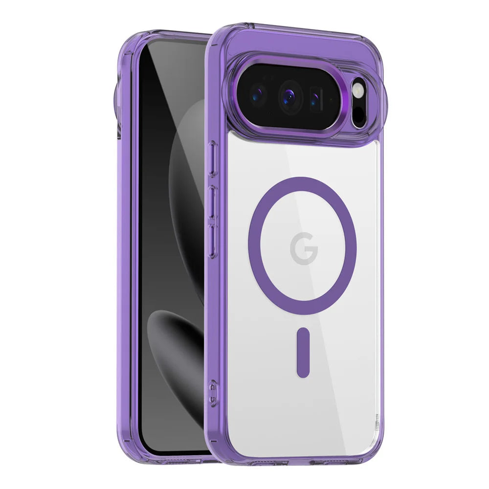 Funda Magnética Transparente de Lujo para Google Pixel