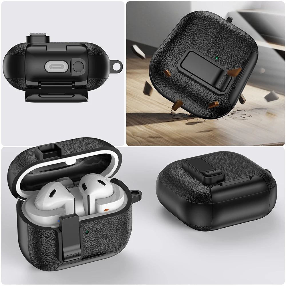 Samsung Galaxy Buds3 Pro Leather Lock Case