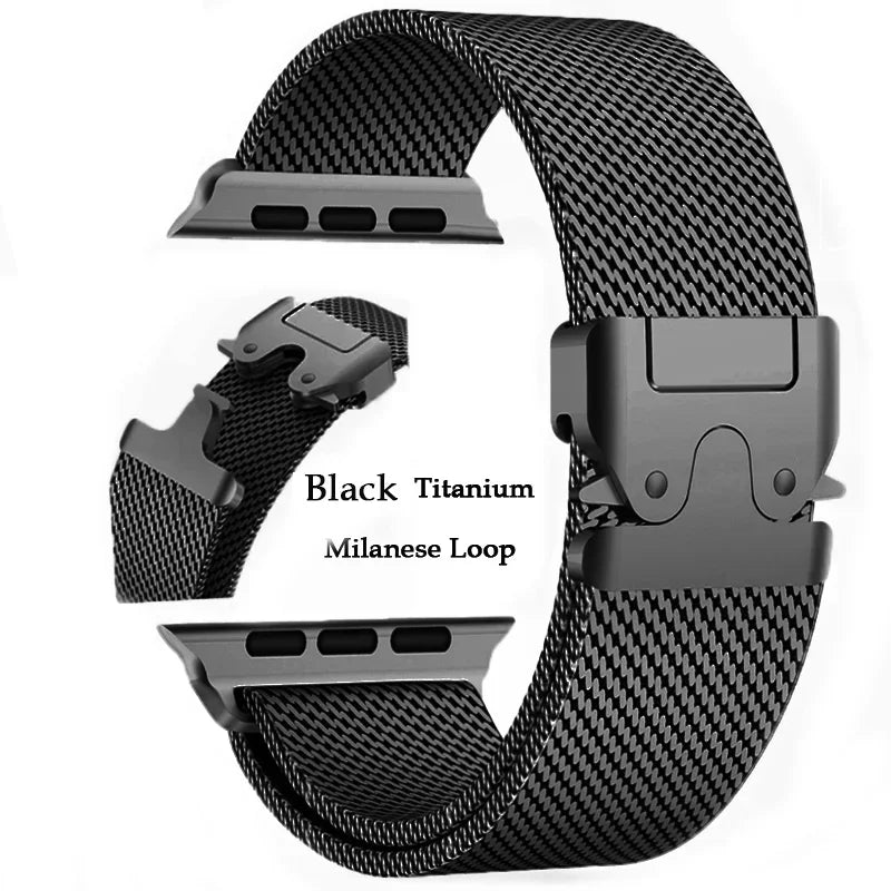 Titanium Milanese Loop Band for Apple Watch