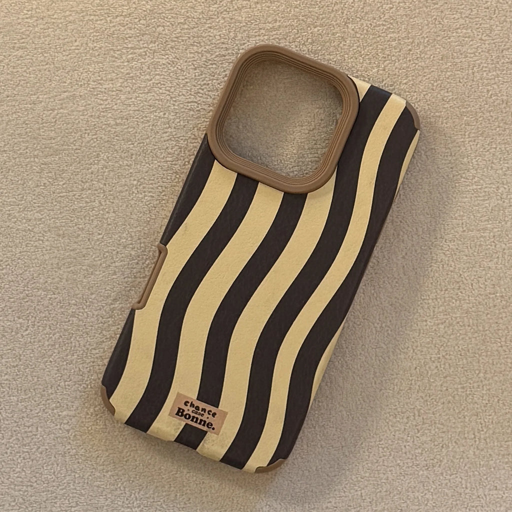Heritage Wave | Textured Leather Case