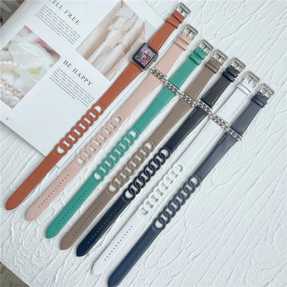 SwiftWrap | Double Tour Leather Band For Apple Watch