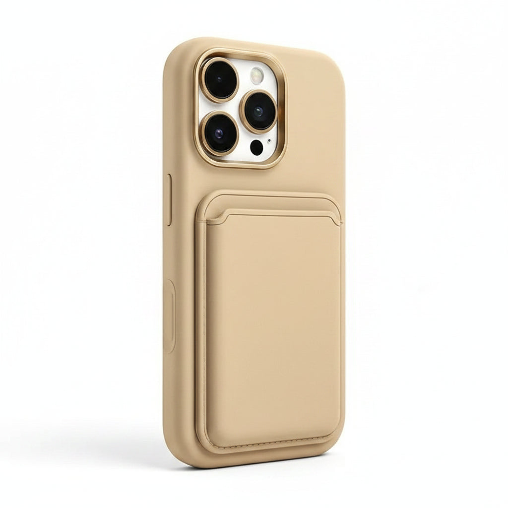 Luxury Silicone Card Holder iPhone Case