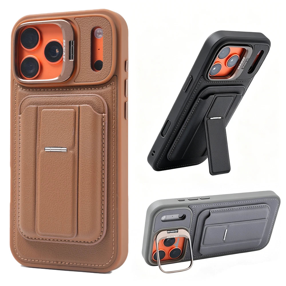 Luxury Folding Wallet Stand iPhone Case