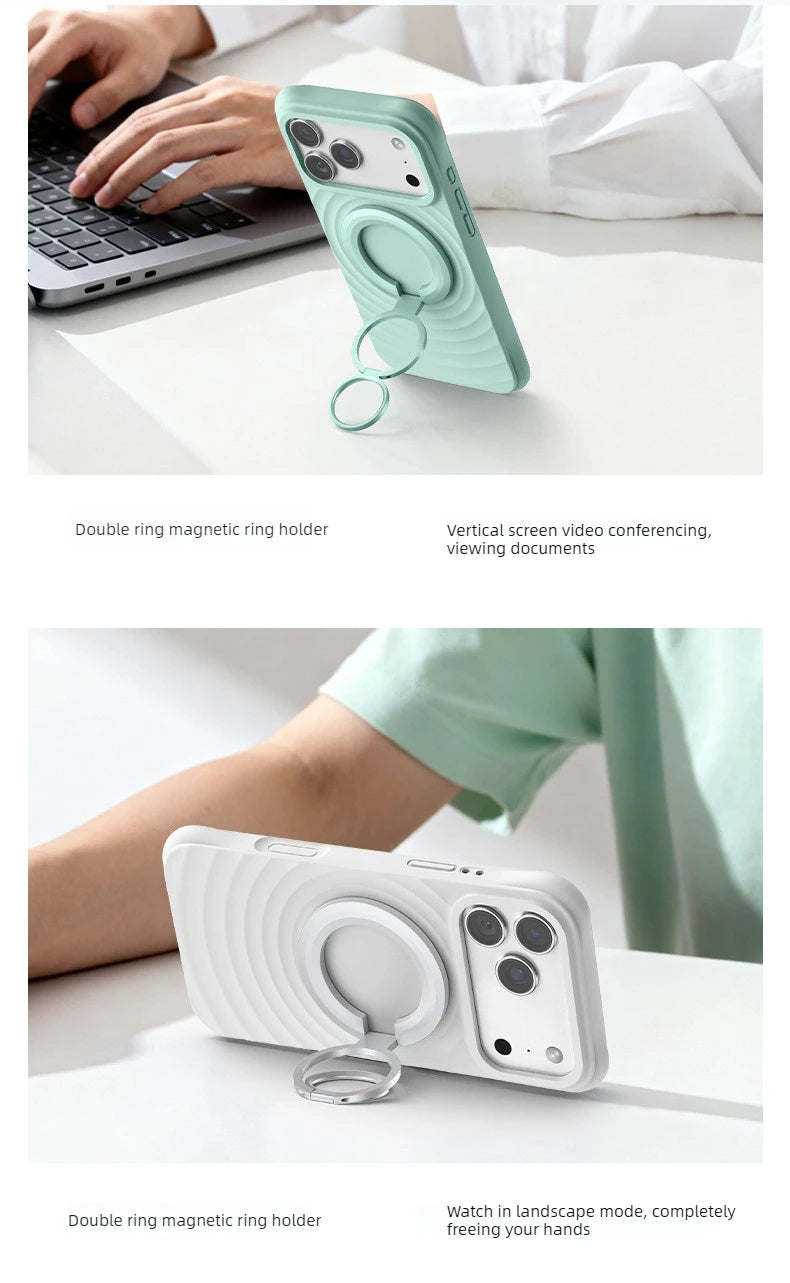 Foldable MagSafe Metal Ring Phone Stand Grip
