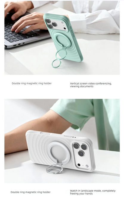 Foldable MagSafe Metal Ring Phone Stand Grip