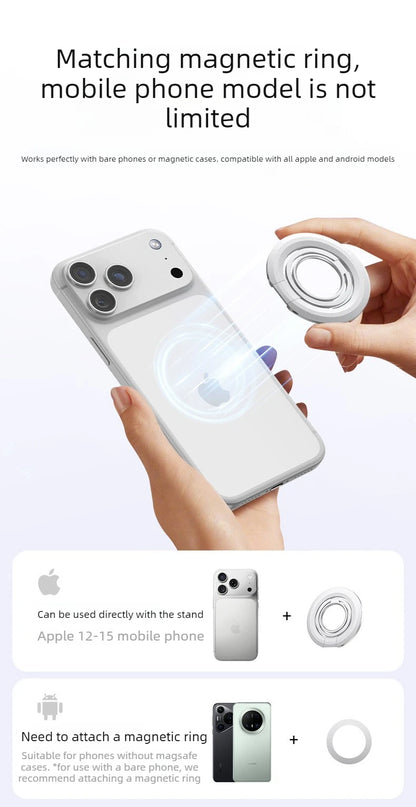 Foldable MagSafe Metal Ring Phone Stand Grip