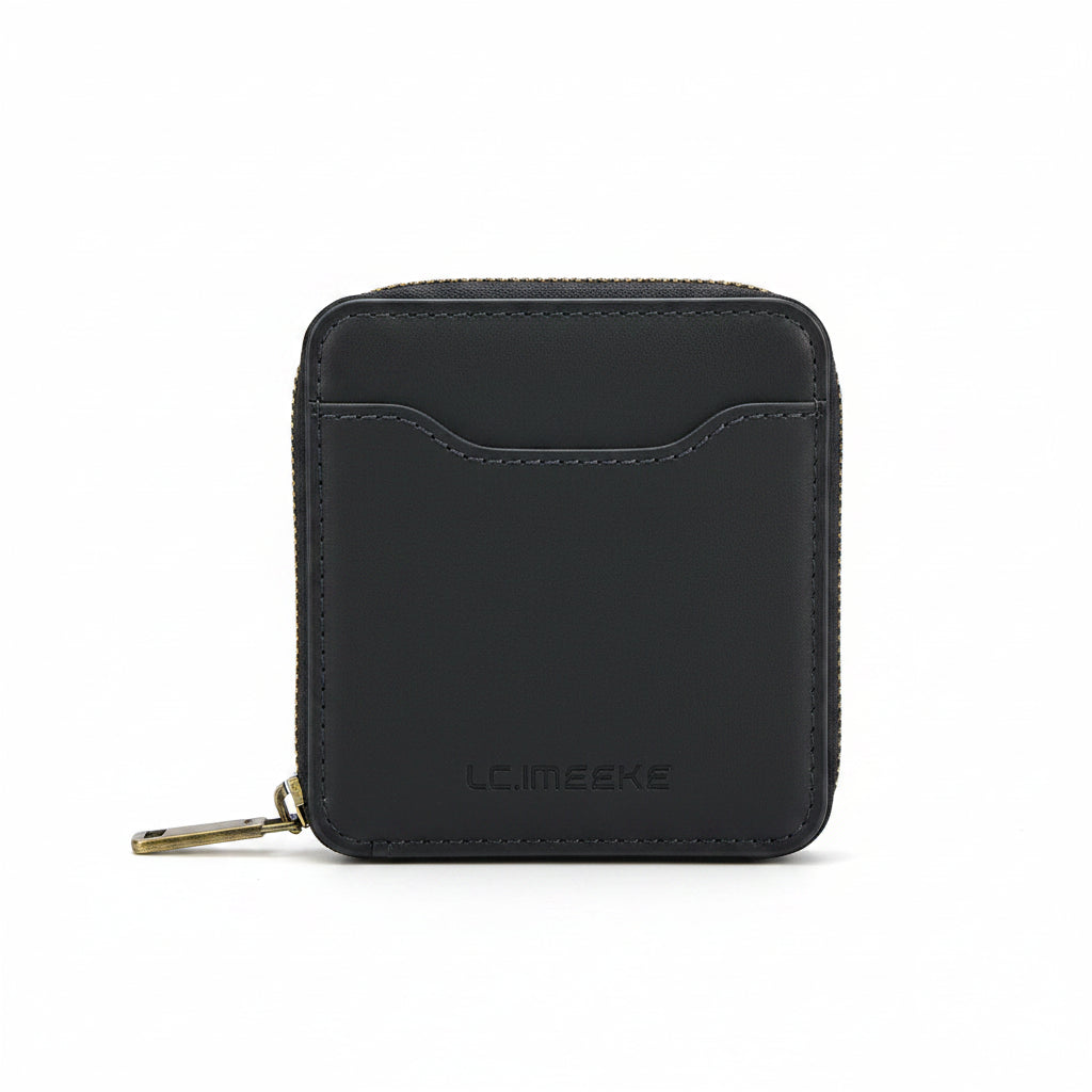 Magnetic Attraction Zipper Leather Card Slot Wallet for iPhone 17 Samsung Galaxy Google Xiaomi Phone MagSafe Magnetic Phone Bag