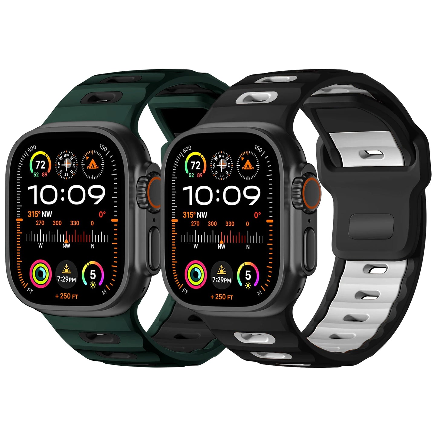 2-Pack Silicone Sport Bands for Apple Watch