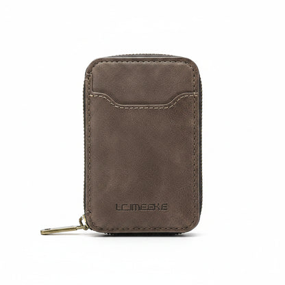 Magnetic Attraction Zipper Leather Card Slot Wallet for iPhone 17 Samsung Galaxy Google Xiaomi Phone MagSafe Magnetic Phone Bag
