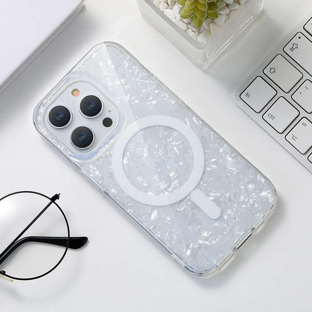 Pearl Aura | Magnetic Marble Case