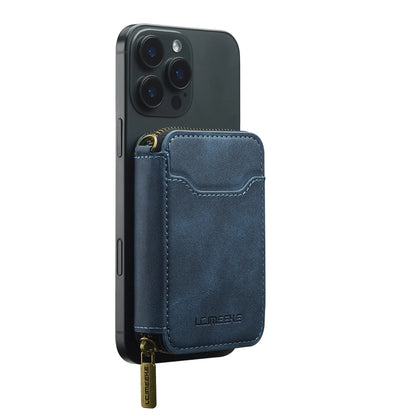 Magnetic Attraction Zipper Leather Card Slot Wallet for iPhone 17 Samsung Galaxy Google Xiaomi Phone MagSafe Magnetic Phone Bag
