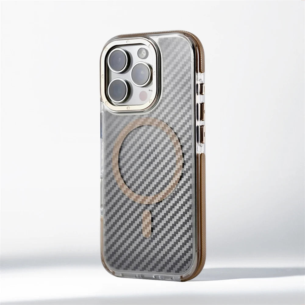 Carbon Fiber MagSafe Armor iPhone Case