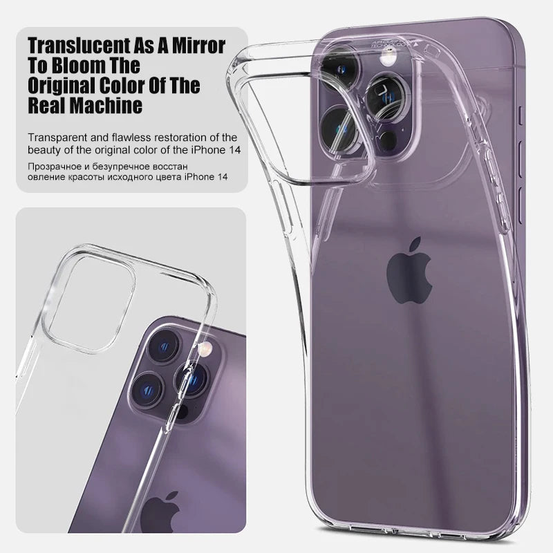 Luxury Clear Shockproof Silicone iPhone Case